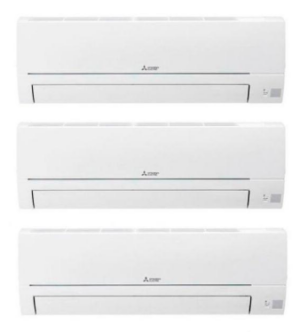 AIRE ACONDICIONADO CON BOMBA DE CALOR MITSUBISHI MULTISPLIT 3X1 MSZ-HR 50+25+25+25 WIFI INCLUIDO